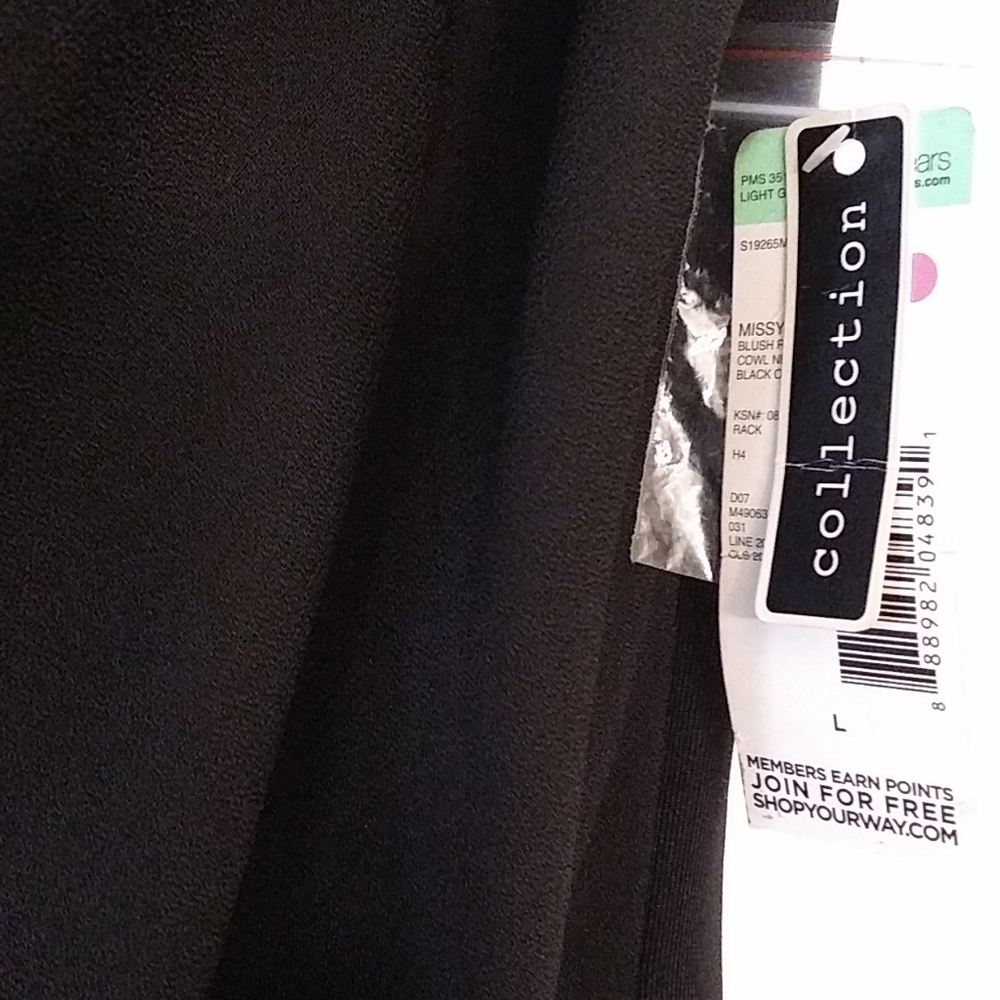Metaphorl Sexy Cowl-neck, Black Dress, Front Zipper, Back Keyhole/ Zipper L - Picture 8 of 13